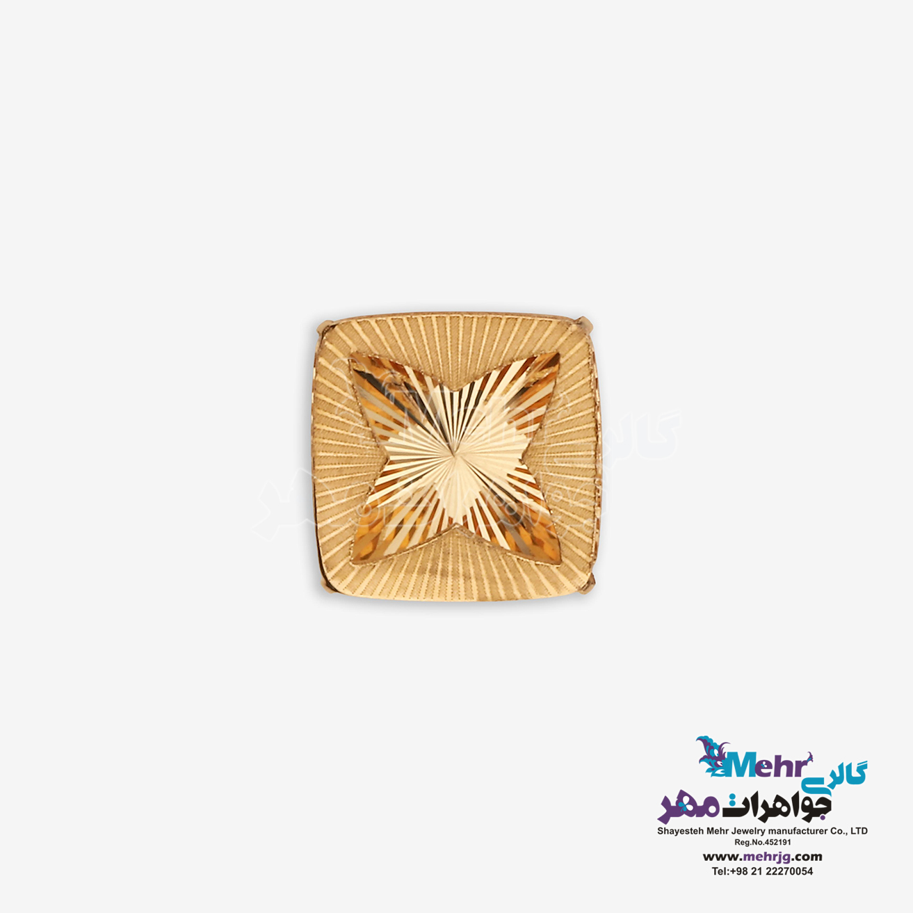 آویز طلا - طرح مربع