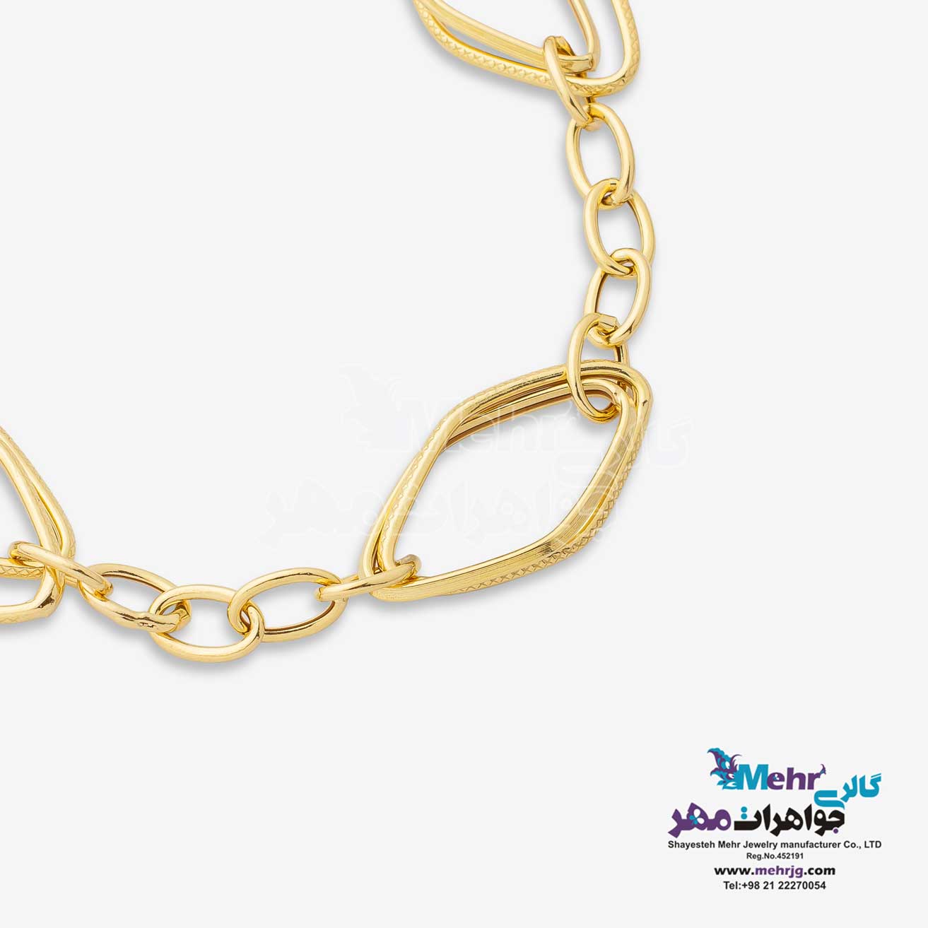 دستبند طلا - طرح حلقه های تو در تو