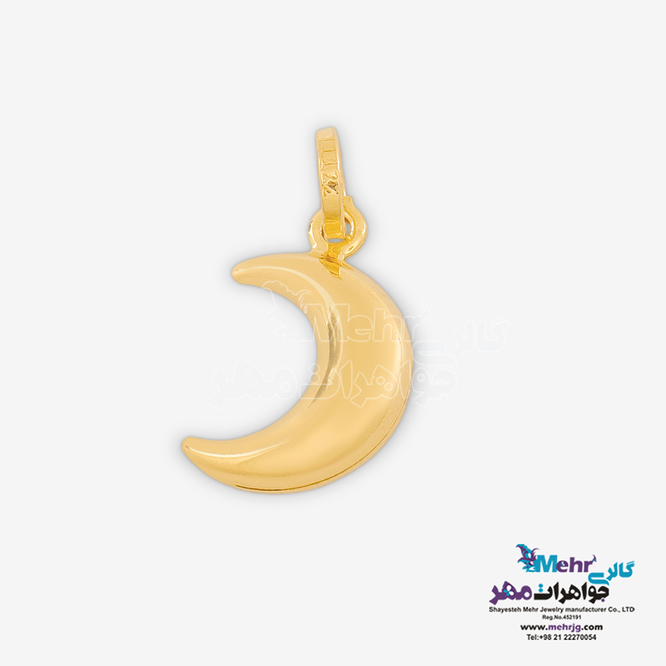 آویز طلا - طرح ماه