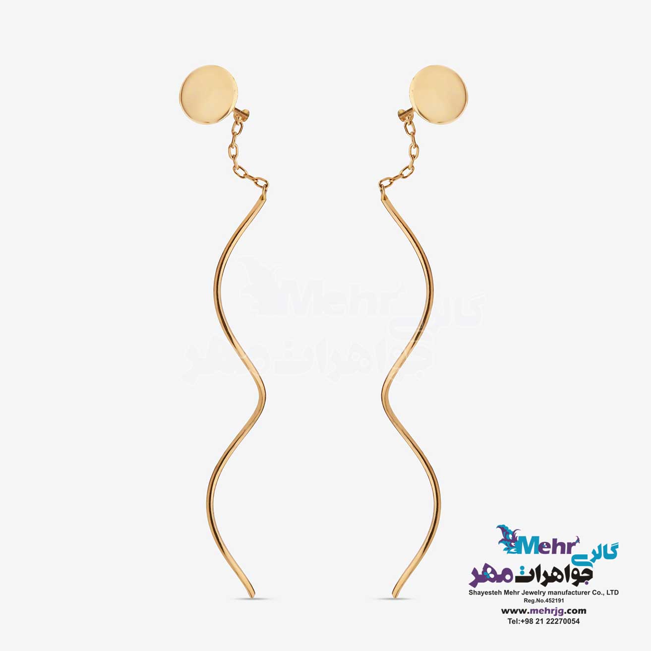 گوشواره طلا - طرح دایره