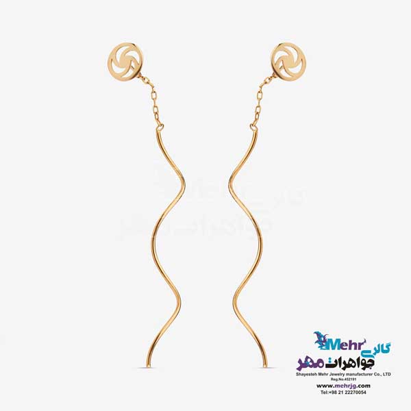 گوشواره طلا - طرح هندسی