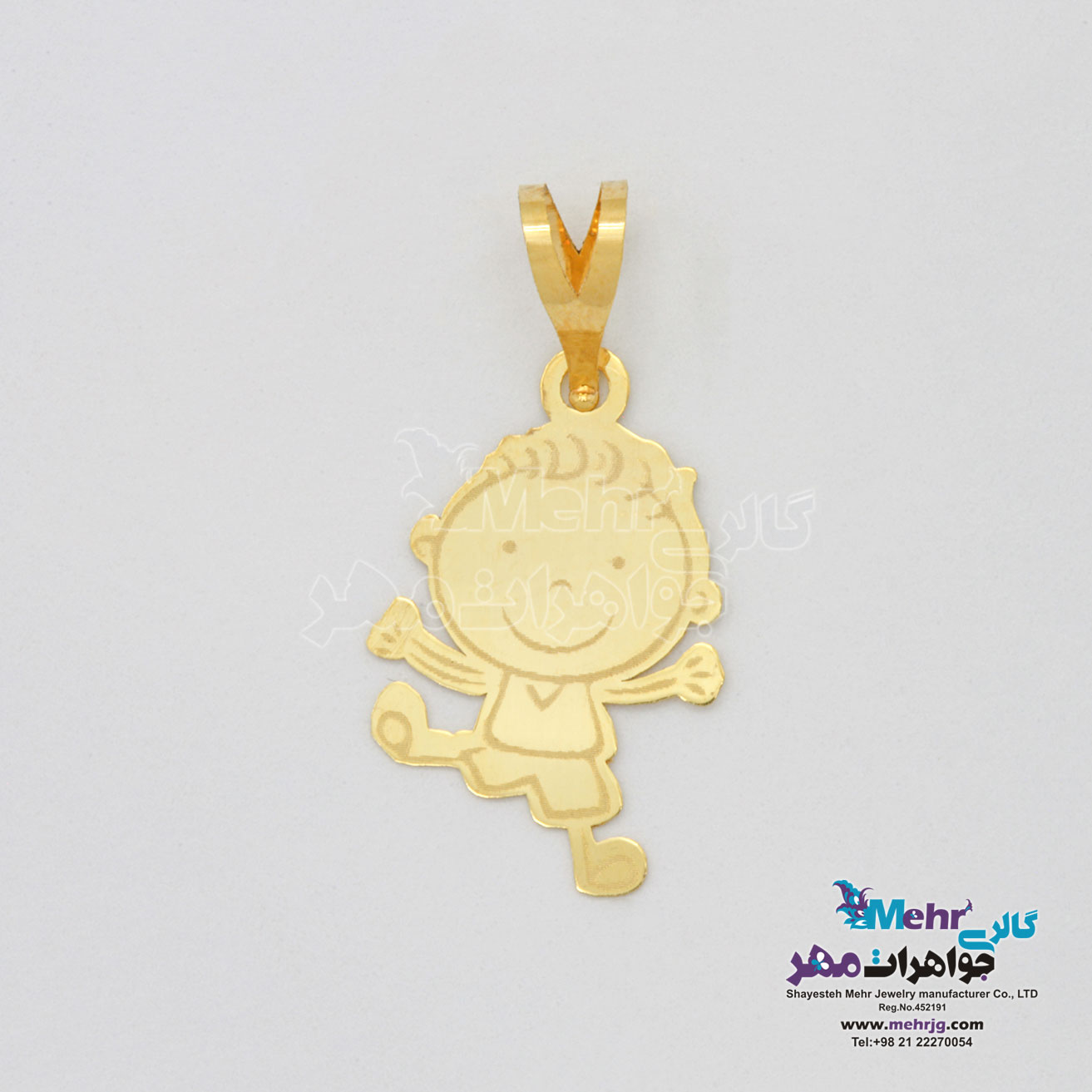آویز طلا - طرح کودک شاد