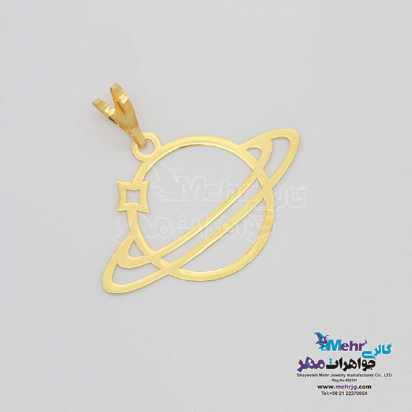 آویز طلا - طرح سیاره زحل