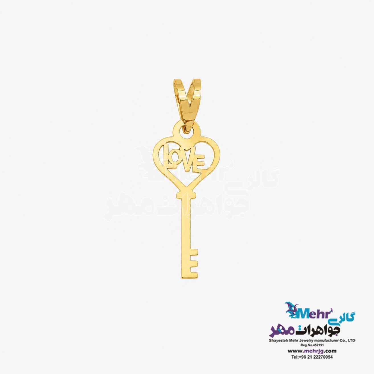 آویز طلا - طرح کلید