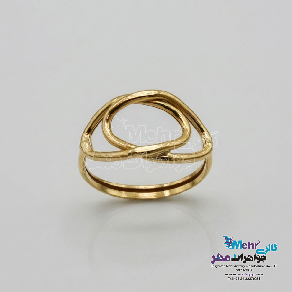 انگشتر طلا - طرح لوزی
