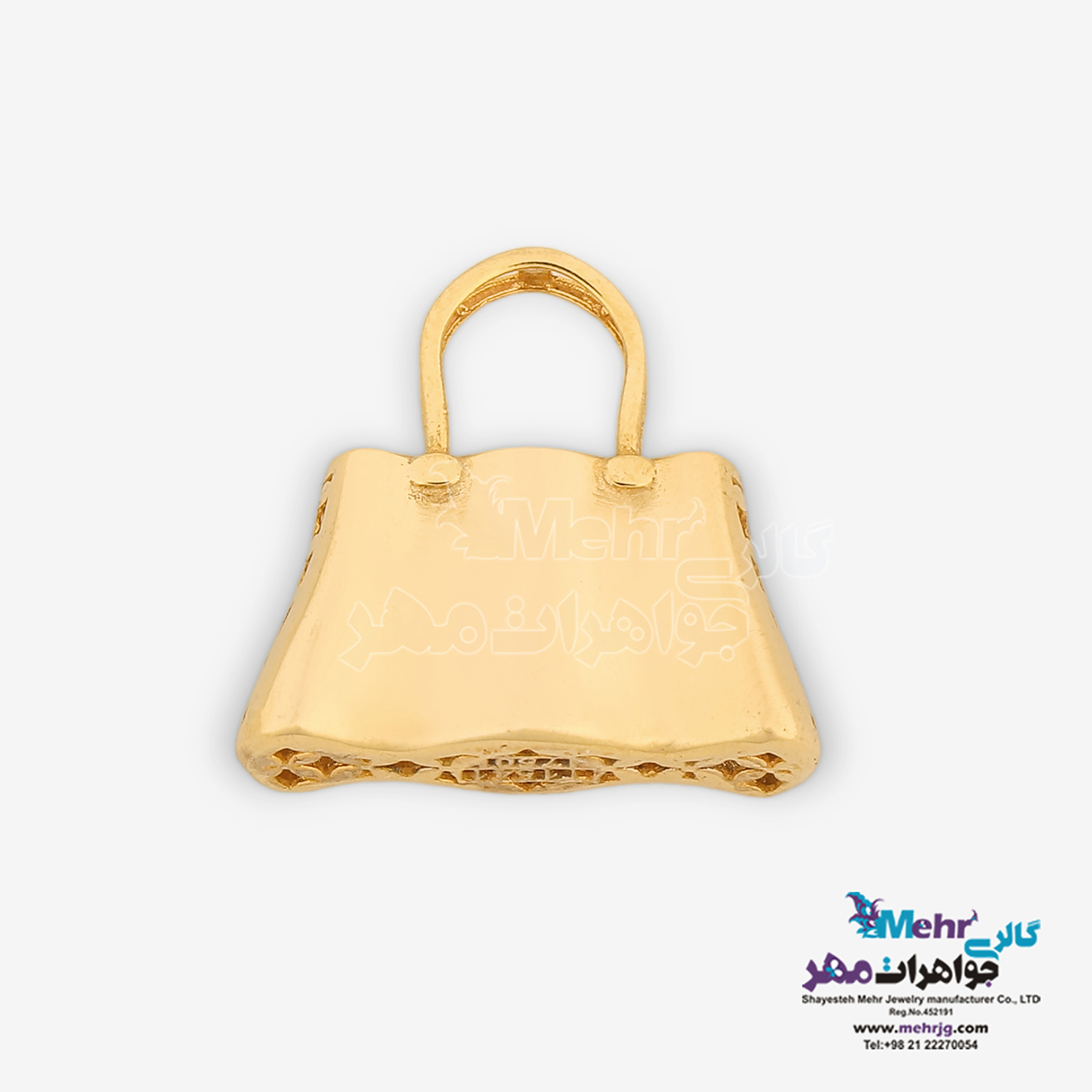 آویز طلا - طرح کیف