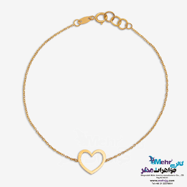 دستبند طلا - طرح قلب
