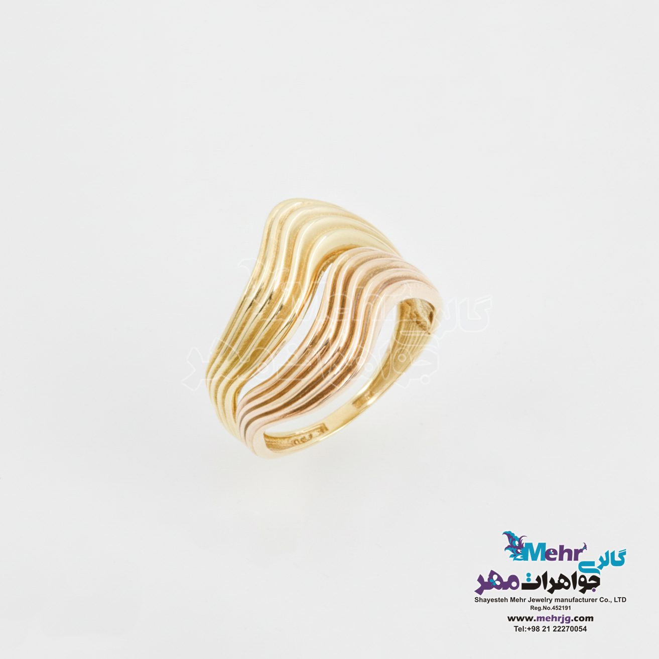 انگشتر طلا - طرح موج