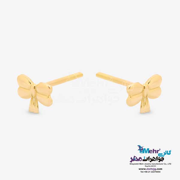گوشواره طلا - طرح پاپیون