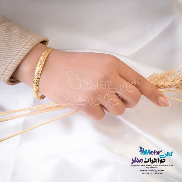 النگو طلا دست اول کم اجرت - طرح تراش سایز 4
