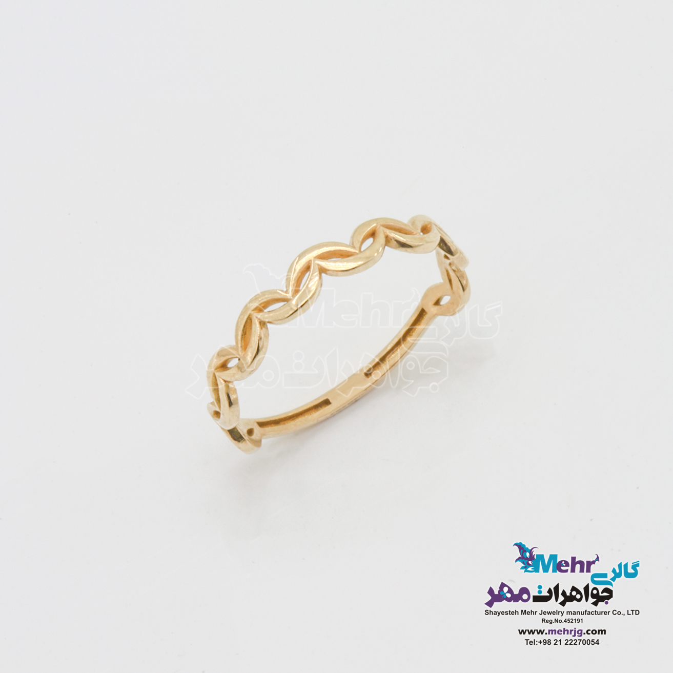 انگشتر طلا - طرح موج