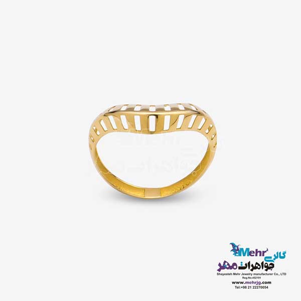 انگشتر طلا - طرح موج