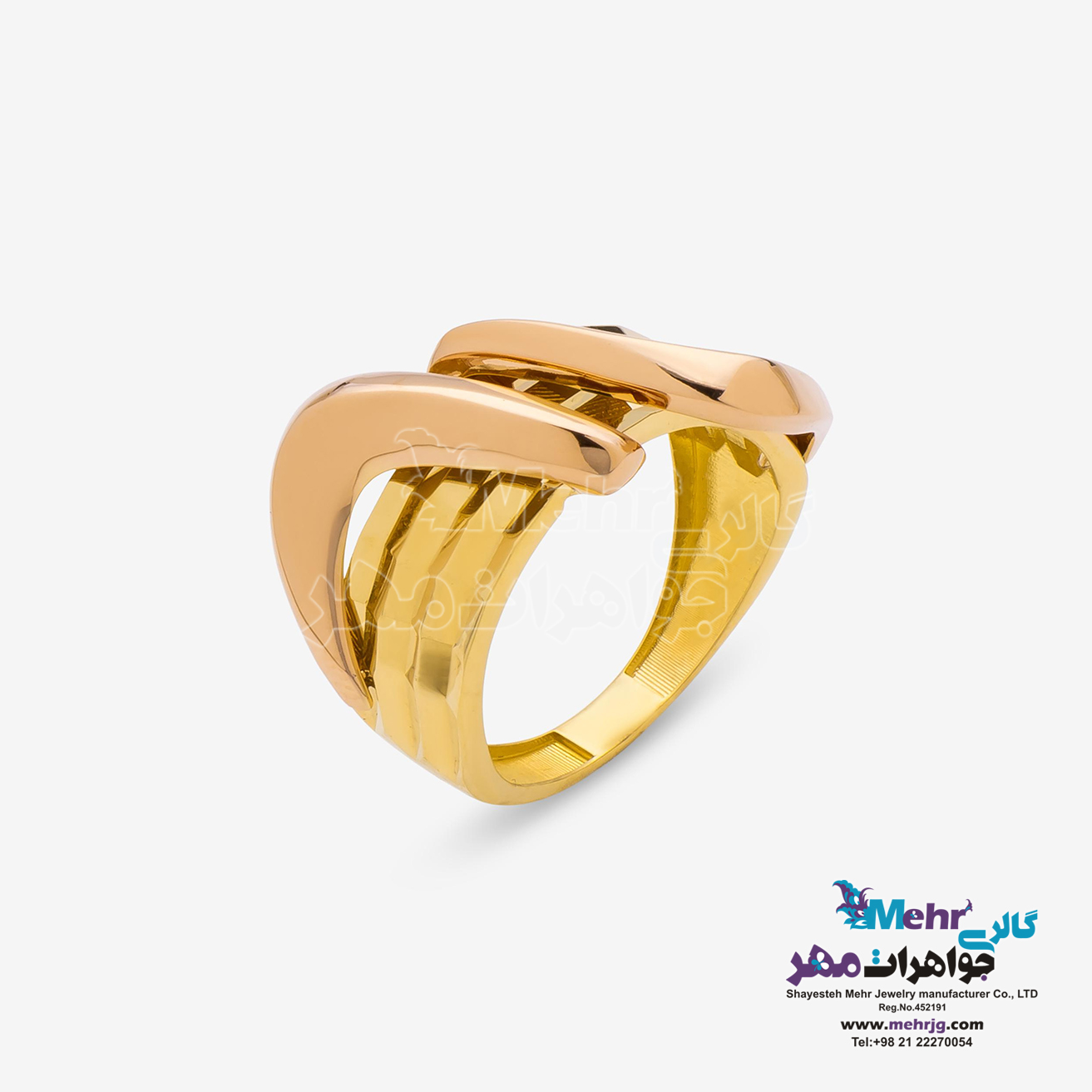 انگشتر طلا - طرح موج