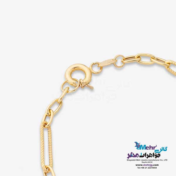 دستبند طلا - طرح حلقه های تو در تو