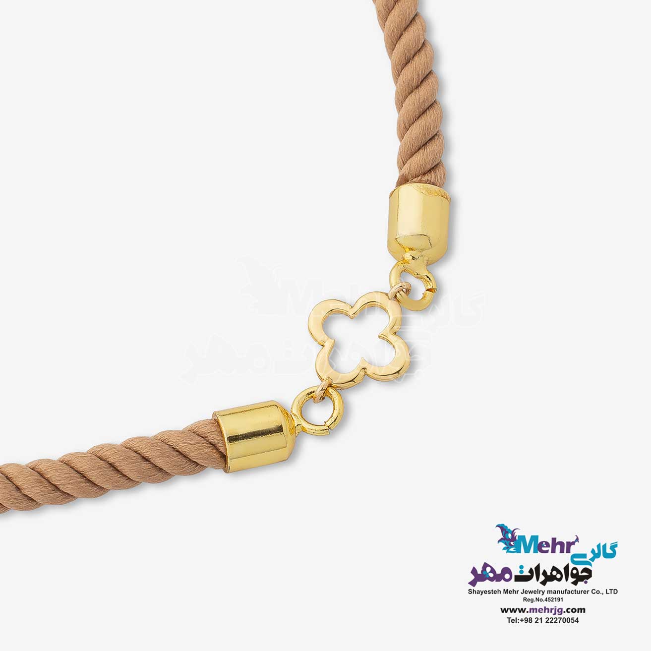 دستبند طلا و بافت - طرح ونکلیف