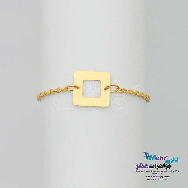 انگشتر طلا - طرح مربع