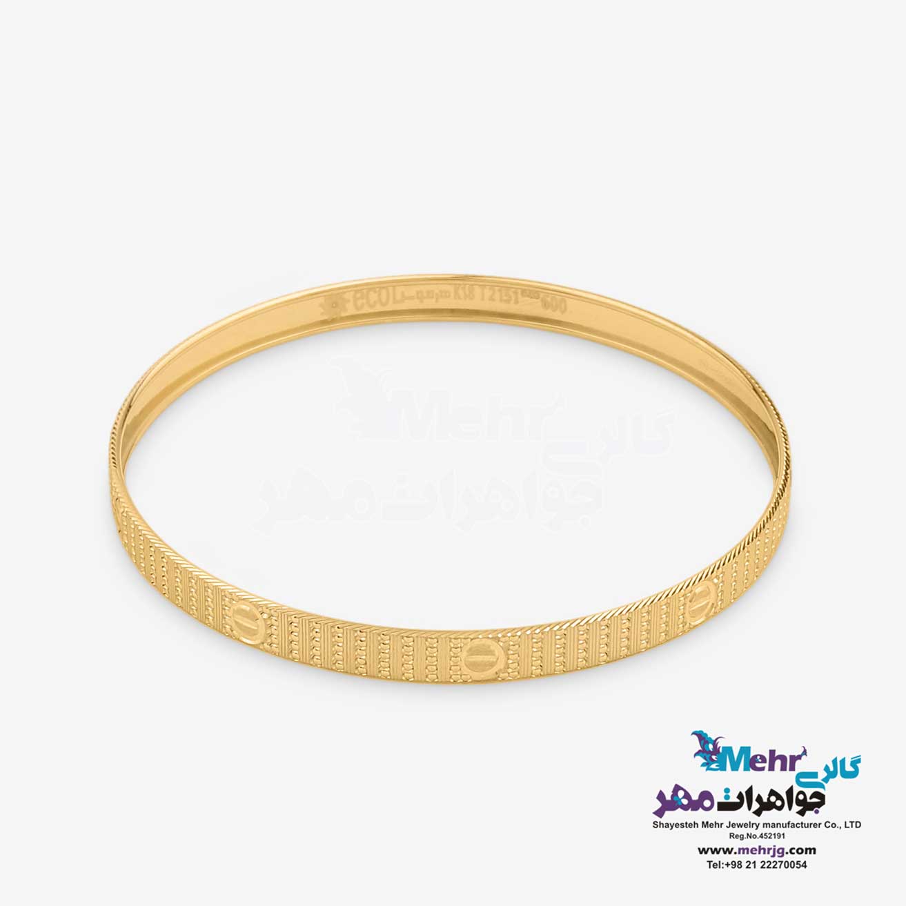 النگو طلا دست اول کم اجرت - طرح کارتیه لاو سایز 3