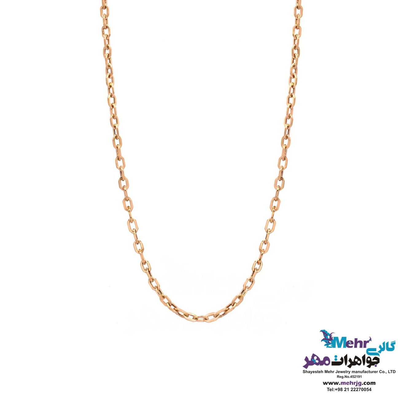 زنجیر طلا - طرح هرمس طول۵۰ سانتی‌متر