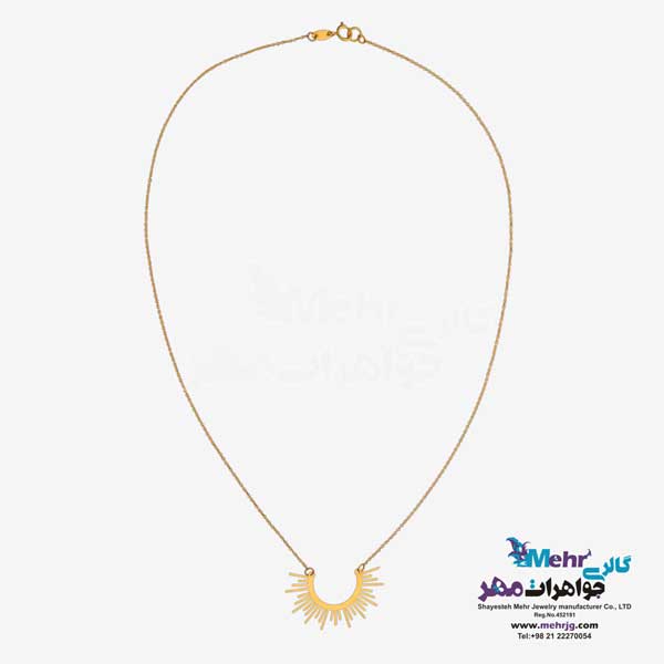 گردنبند طلا دست اول کم اجرت  - طرح طلوع خورشید