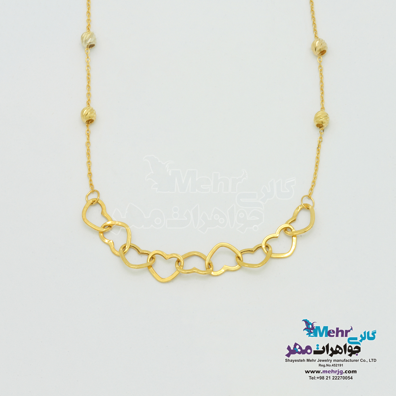 گردنبند طلا - طرح قلب هارت لینک