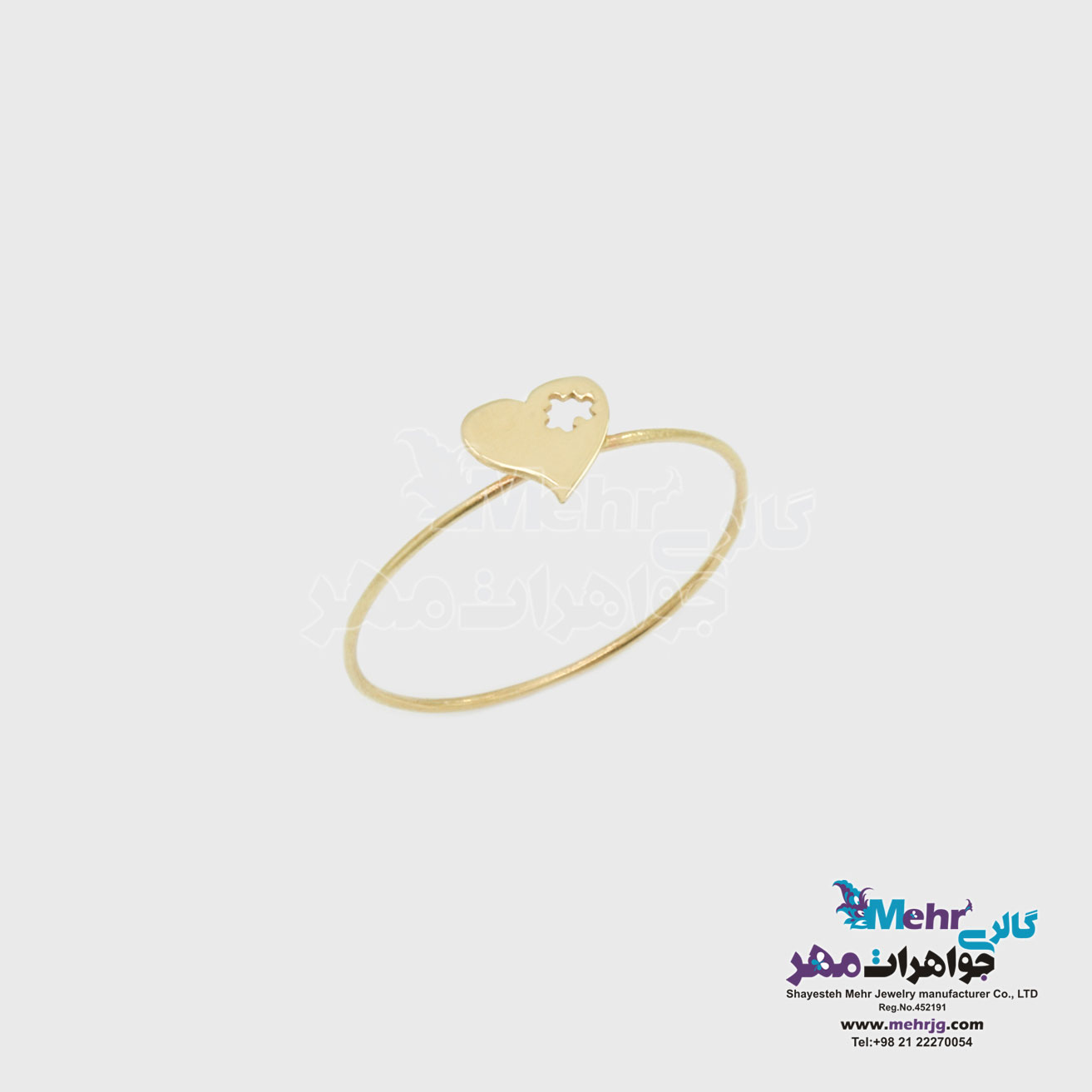 انگشتر طلا - طرح قلب