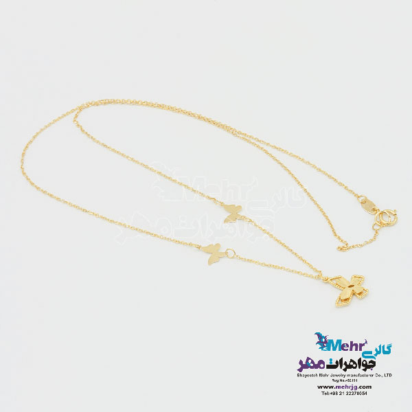گردنبند طلا - طرح پروانه