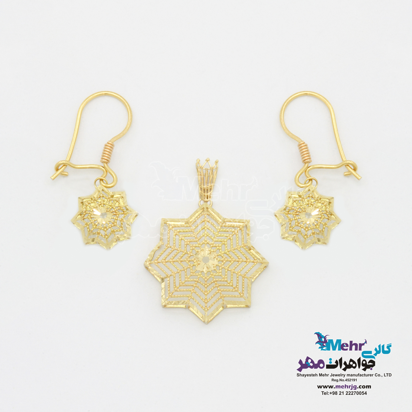 نیم ست طلا - طرح هندسی