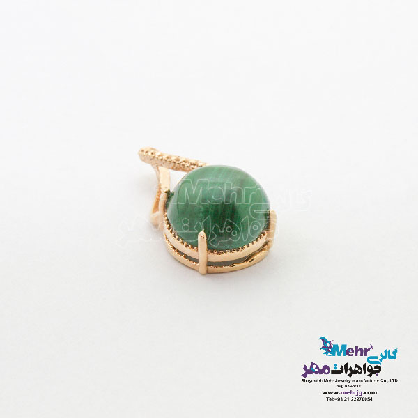 آویز طلا - سنگ جید