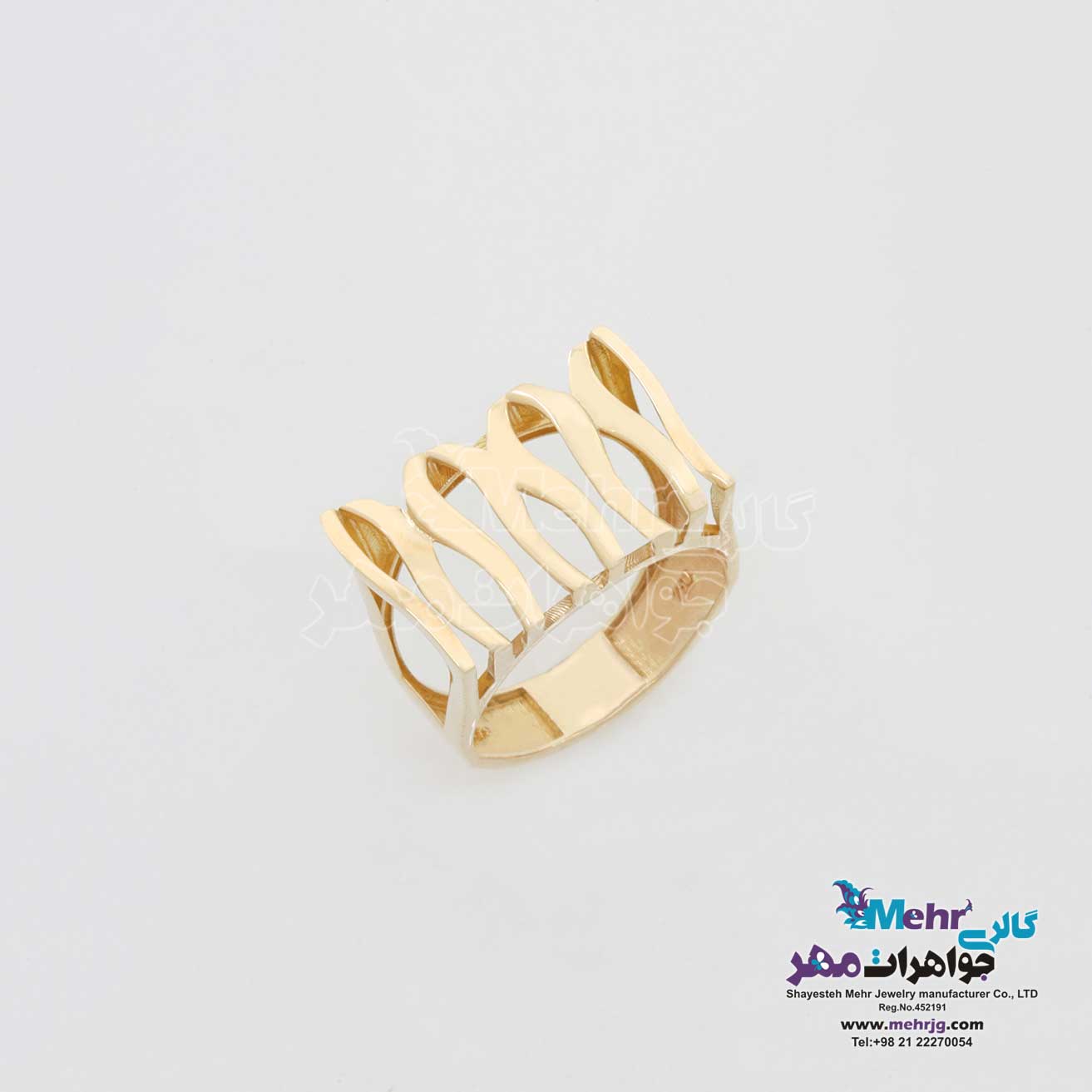 انگشتر طلا - طرح هندسی