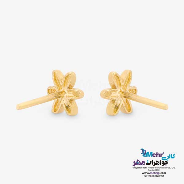 گوشواره طلا - طرح گل