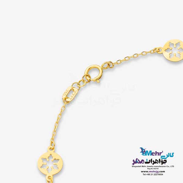 دستبند طلا - طرح برف