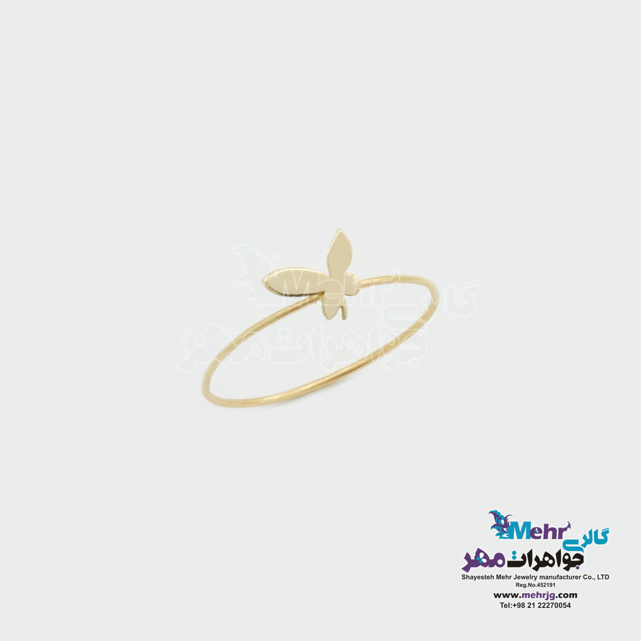 انگشتر طلا - طرح پروانه