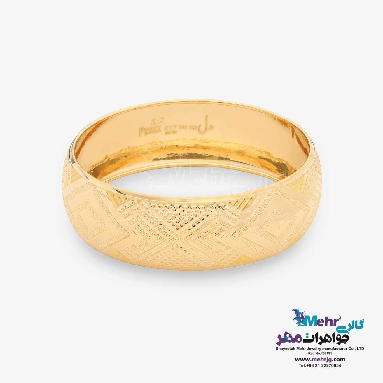 النگو طلا دست اول کم اجرت - طرح تراش سایز 2