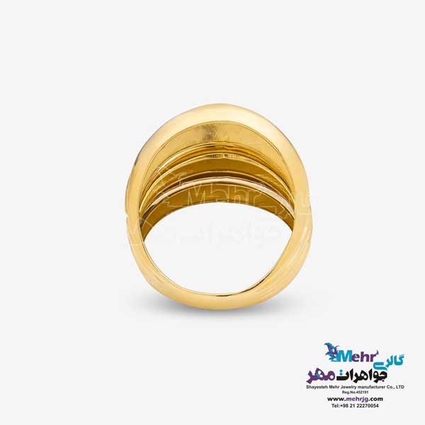 انگشتر طلا - طرح خط موازی