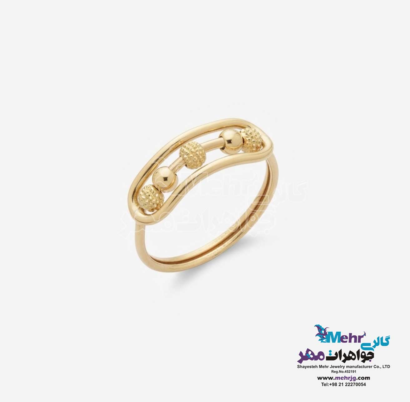 انگشتر طلا -  طرح خطوط موازی