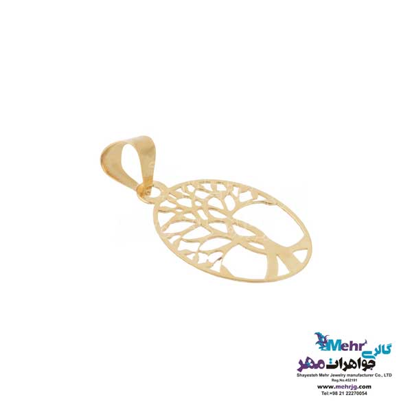 نیم ست طلا دست اول کم اجرت - طرح درخت