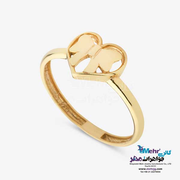 نیم ست طلا - طرح پاپیون