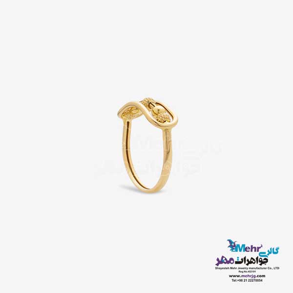 انگشتر طلا -  طرح خطوط موازی