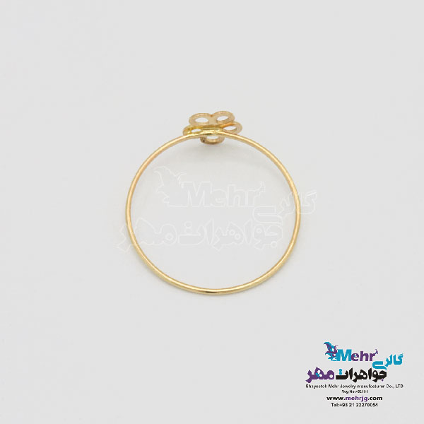 انگشتر طلا - طرح گل