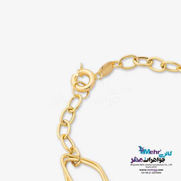 دستبند طلا - طرح حلقه های تو در تو