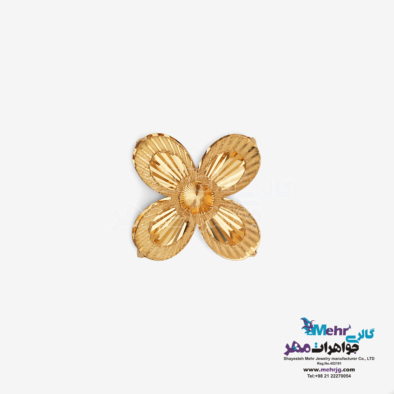 آویز طلا - طرح گل
