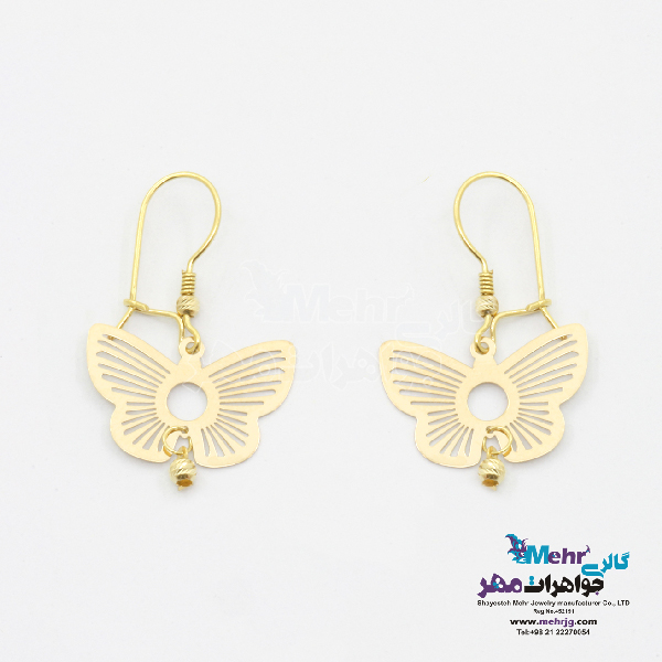 نیم ست طلا - طرح پروانه