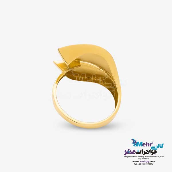 انگشتر طلا - طرح برگ