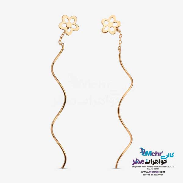 گوشواره طلا - طرح گل