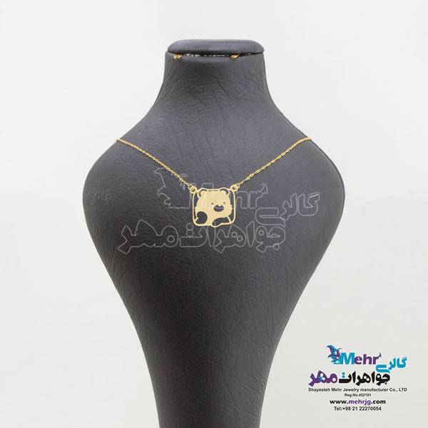گردنبند طلا - طرح خرس