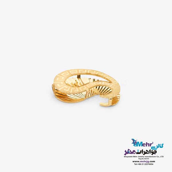 آویز طلا - طرح بته جقه