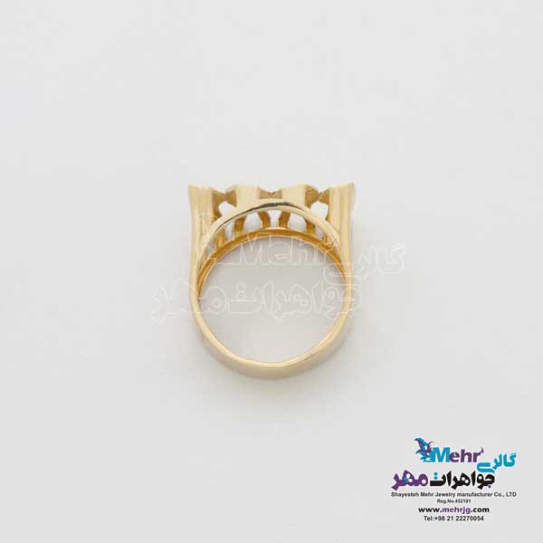 انگشتر طلا - طرح هندسی