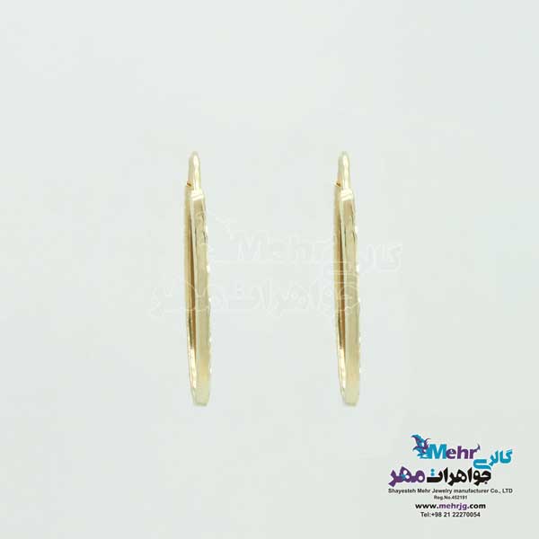 گوشواره طلا - طرح بیضی