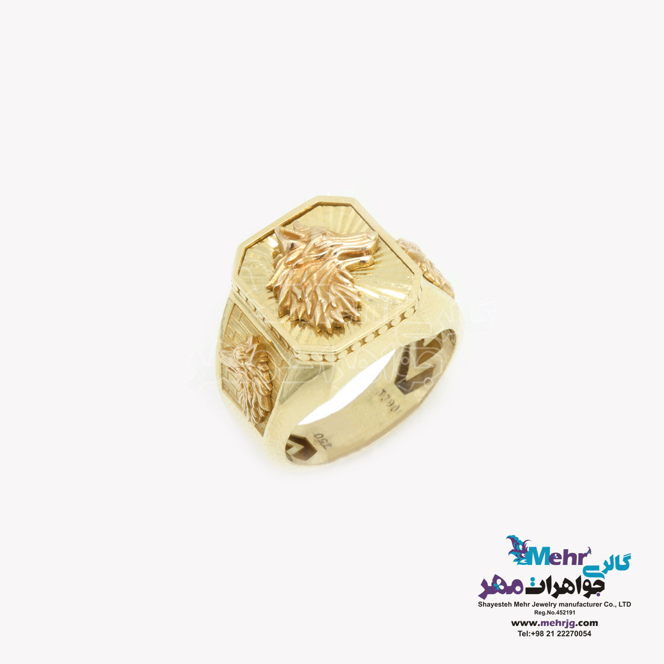انگشتر طلا - طرح گرگ