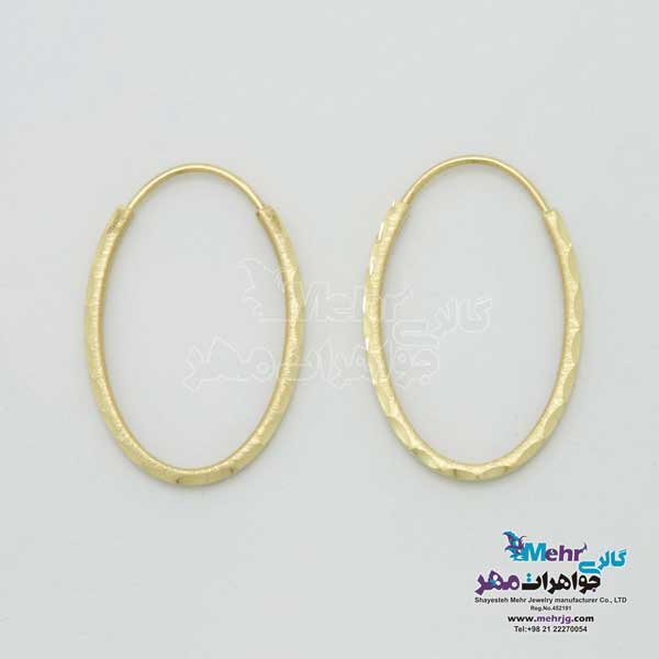 گوشواره طلا - طرح بیضی